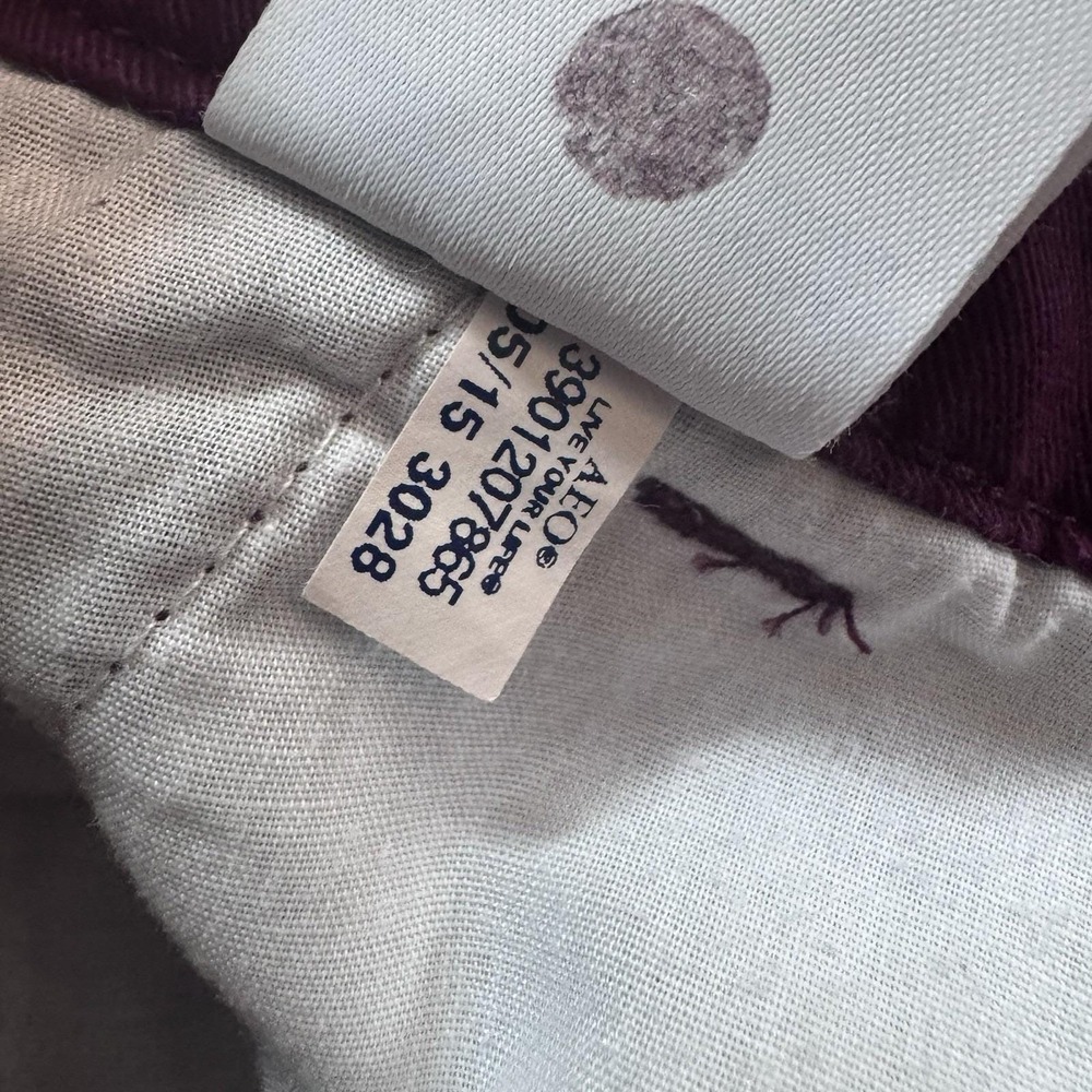 American Eagle Skinny Pants Womens 2 Regular Purple Stretch Chino Casual - Picture 11 of 11